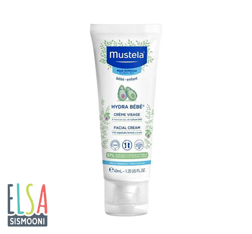 کرم هیدرا ب ب صورت موستلا mustela