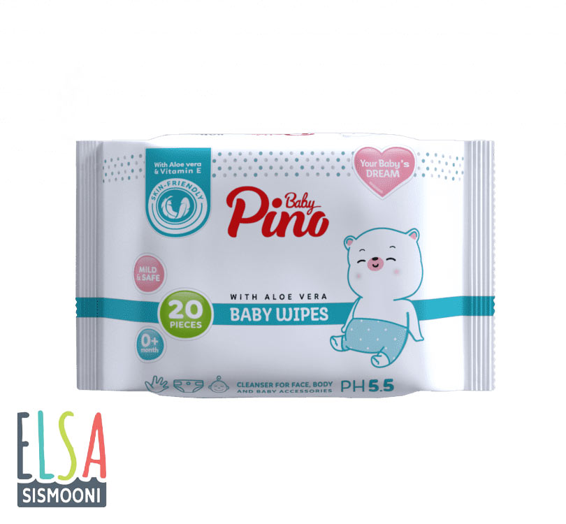 دستمال مرطوب کودک 20برگی پینوبیبی Pinobaby