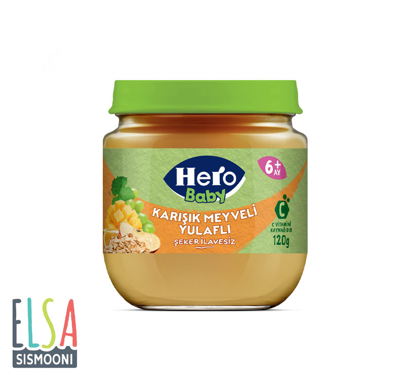 پوره مخلوط میوه و جودوسر هروبیبی Hero Baby